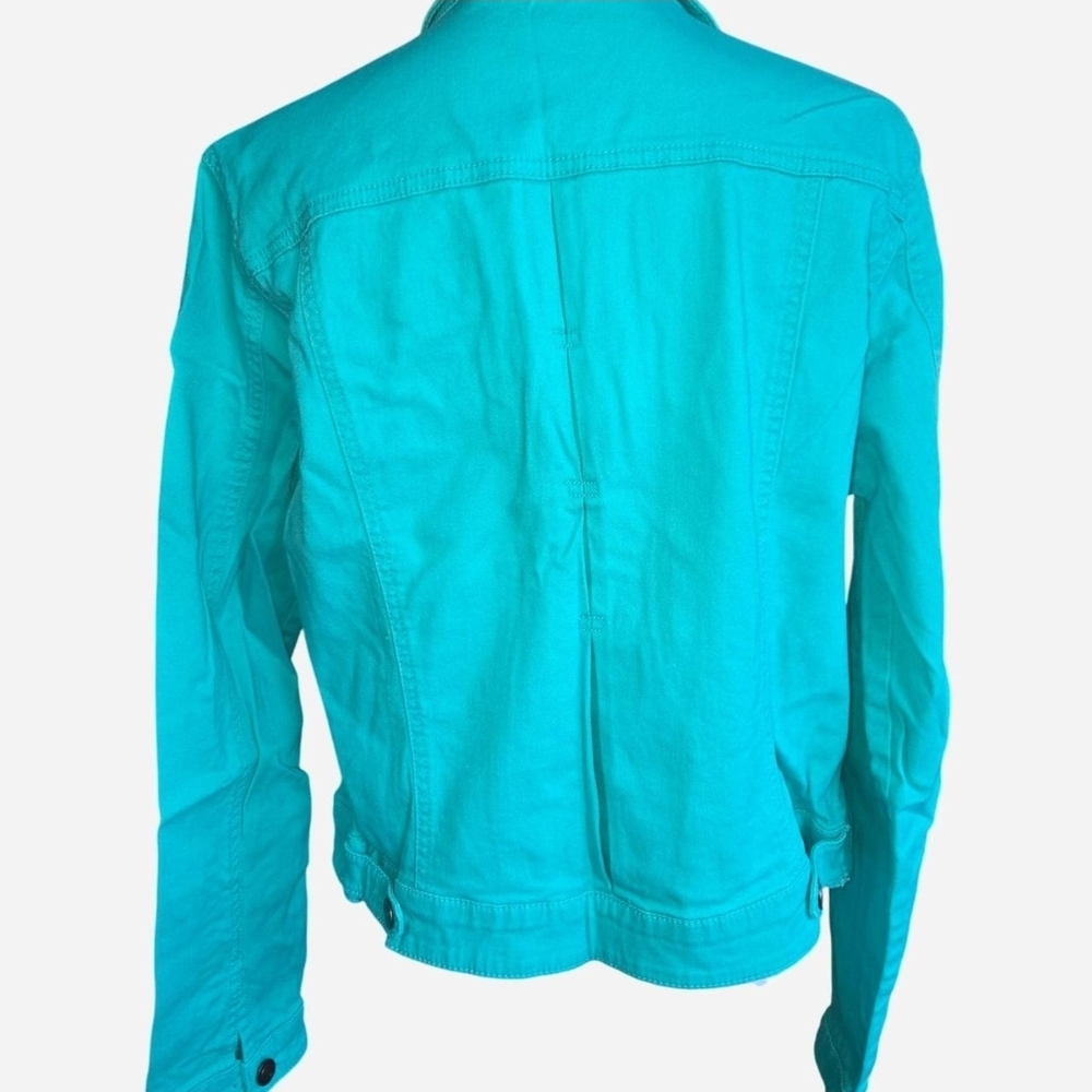 Cato Vibrant Turquoise Jean Jacket - Picture 3 of 6